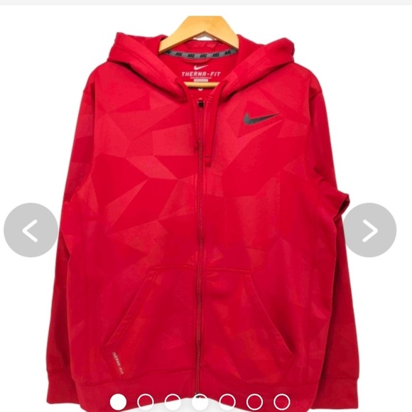 Nike Therma Hyper Elite Men's Basketball Hoodie XL Red Jacket Gym Casual Stribe - Picture 1 of 9